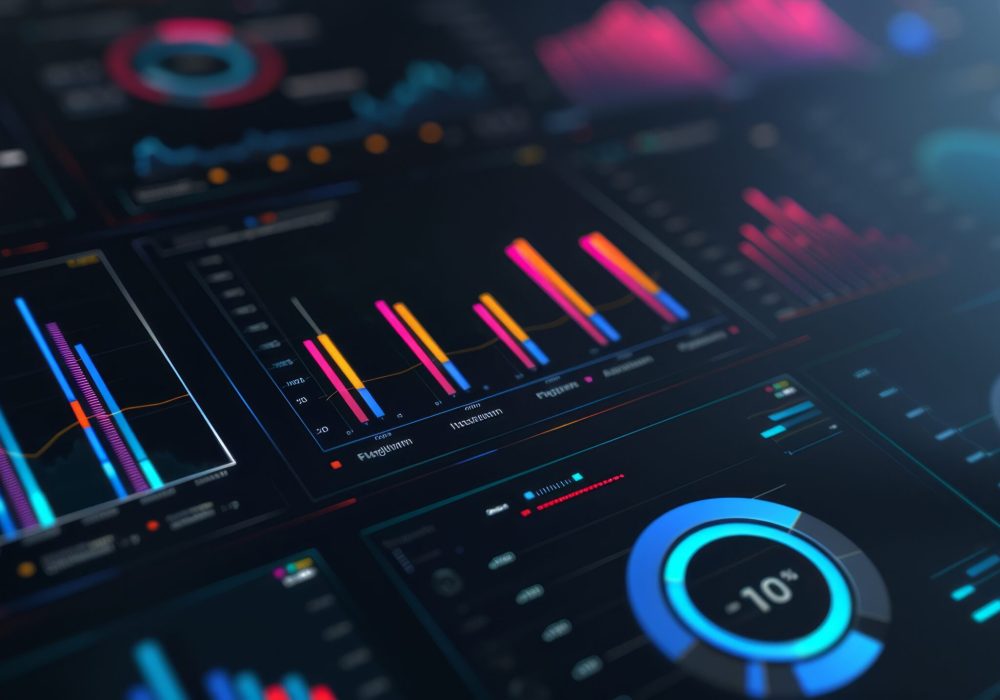 Business financial data diagram metrics dashboard